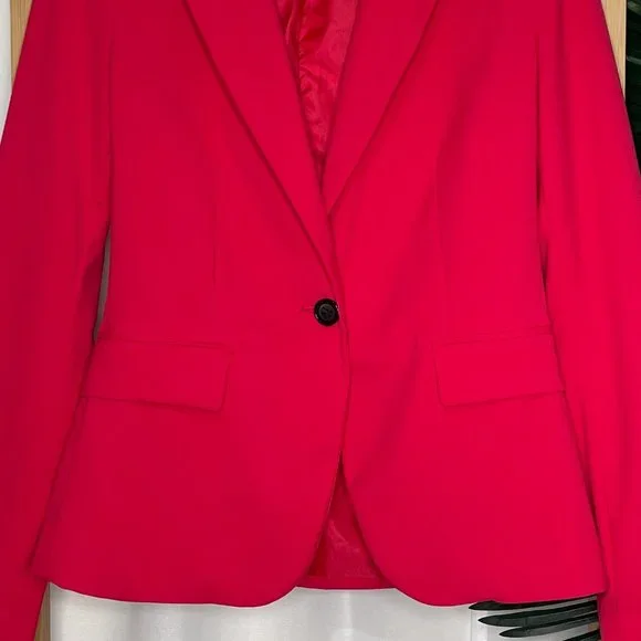 SOLD Zara Pink Relaxed Straight Blazer Jacket Size 4-6 - Picture 5 of 10